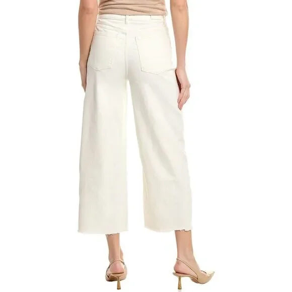 NWT…Dl1961 Womens  Hepburn Petite High-Rise Eggshell Wide Leg Jean - Picture 2 of 3